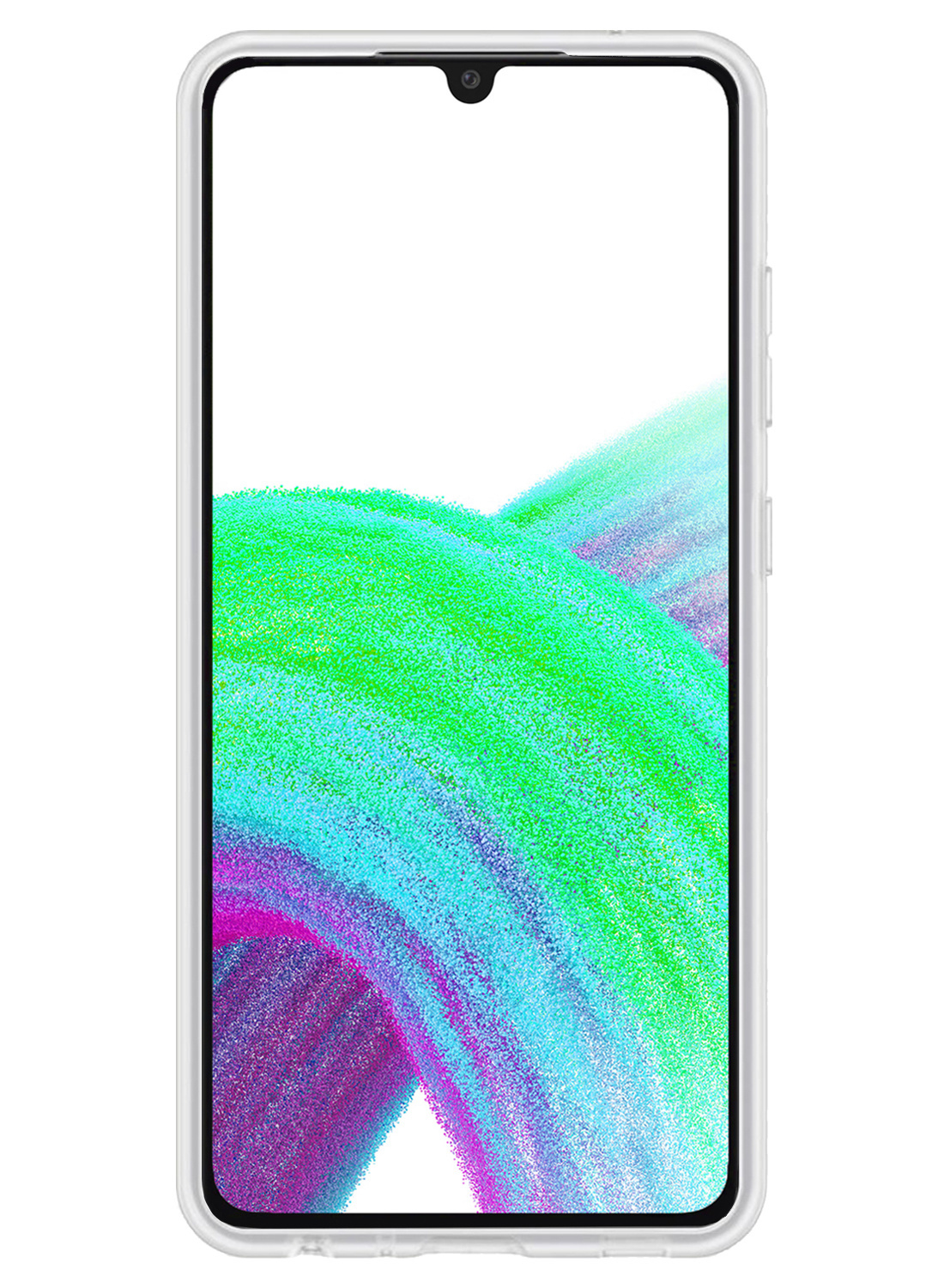 Nomfy Hoesje Geschikt voor Samsung A33 Hoesje Siliconen Cover Case Met Screenprotector - Hoes Geschikt voor Samsung Galaxy A33 Hoes Back Case - Transparant