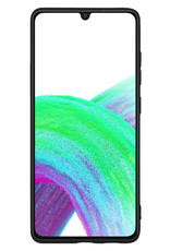 Nomfy Hoesje Geschikt voor Samsung A33 Hoesje Siliconen Cover Case Met Screenprotector - Hoes Geschikt voor Samsung Galaxy A33 Hoes Back Case - Zwart