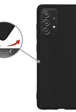 Nomfy Hoesje Geschikt voor Samsung A33 Hoesje Siliconen Cover Case Met Screenprotector - Hoes Geschikt voor Samsung Galaxy A33 Hoes Back Case - Zwart
