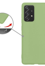 Nomfy Hoesje Geschikt voor Samsung A33 Hoesje Siliconen Cover Case Met 2x Screenprotector - Hoes Geschikt voor Samsung Galaxy A33 Hoes Back Case - Groen