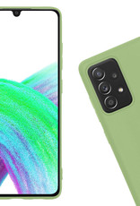 Nomfy Hoesje Geschikt voor Samsung A33 Hoesje Siliconen Cover Case Met 2x Screenprotector - Hoes Geschikt voor Samsung Galaxy A33 Hoes Back Case - Groen