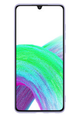 Samsung Galaxy A33 Hoesje Met 2x Screenprotector - Samsung Galaxy A33 Case Lila Siliconen - Samsung Galaxy A33 Hoes Met 2x Screenprotector