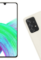 Nomfy Hoesje Geschikt voor Samsung A33 Hoesje Siliconen Cover Case Met 2x Screenprotector - Hoes Geschikt voor Samsung Galaxy A33 Hoes Back Case - Wit