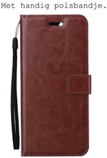 BASEY. Hoes Geschikt voor Samsung A33 Hoesje Bookcase Hoes Flip Case Book Cover Met Screenprotector - Hoesje Geschikt voor Samsung Galaxy A33 Hoes Book Case Hoesje - Bruin