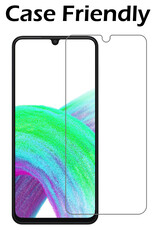 Nomfy Hoesje Geschikt voor Samsung A33 Hoes Bookcase Flipcase Book Cover Met 2x Screenprotector - Hoes Geschikt voor Samsung Galaxy A33 Hoesje Book Case - Donkerroze