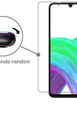 Nomfy Hoesje Geschikt voor Samsung A33 Hoes Bookcase Flipcase Book Cover Met 2x Screenprotector - Hoes Geschikt voor Samsung Galaxy A33 Hoesje Book Case - Donkerroze