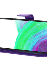 Nomfy Hoesje Geschikt voor Samsung A33 Hoes Bookcase Flipcase Book Cover Met 2x Screenprotector - Hoes Geschikt voor Samsung Galaxy A33 Hoesje Book Case - Paars
