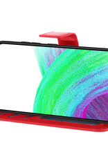 Nomfy Hoesje Geschikt voor Samsung A33 Hoes Bookcase Flipcase Book Cover Met 2x Screenprotector - Hoes Geschikt voor Samsung Galaxy A33 Hoesje Book Case - Rood
