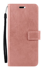 Nomfy Hoesje Geschikt voor Samsung A33 Hoes Bookcase Flipcase Book Cover Met 2x Screenprotector - Hoes Geschikt voor Samsung Galaxy A33 Hoesje Book Case - Rosé goud