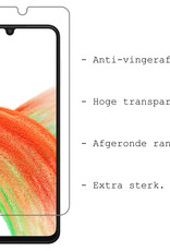 BASEY. Hoes Geschikt voor Samsung A33 Hoesje Bookcase Hoes Flip Case Book Cover Met Screenprotector - Hoesje Geschikt voor Samsung Galaxy A33 Hoes Book Case Hoesje - Turquoise