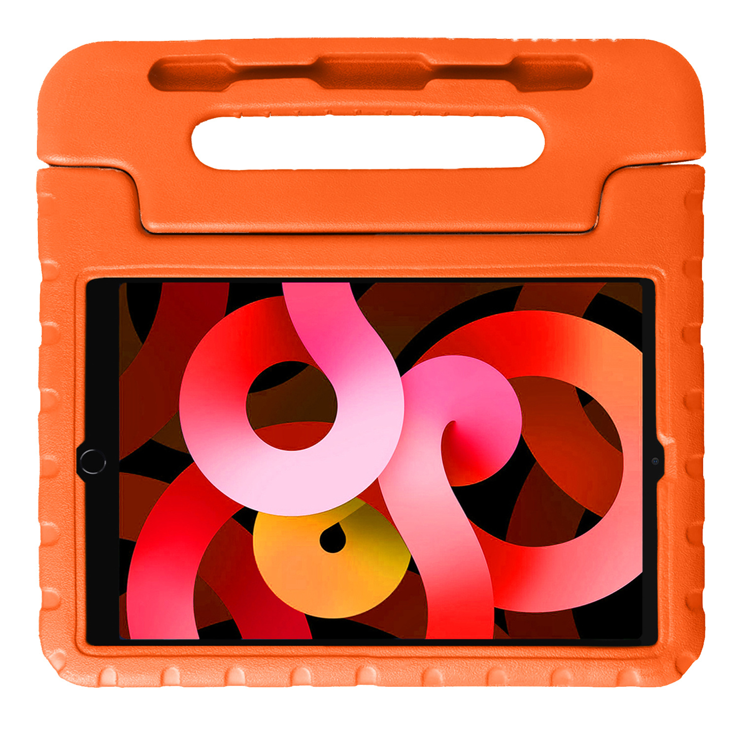 BASEY. Hoesje Geschikt voor iPad Air 2022 Hoesje Kinder Hoes Shockproof Kinderhoes - Kindvriendelijk Hoesje Geschikt voor iPad Air 5 2022 Hoes Kids Case - Oranje