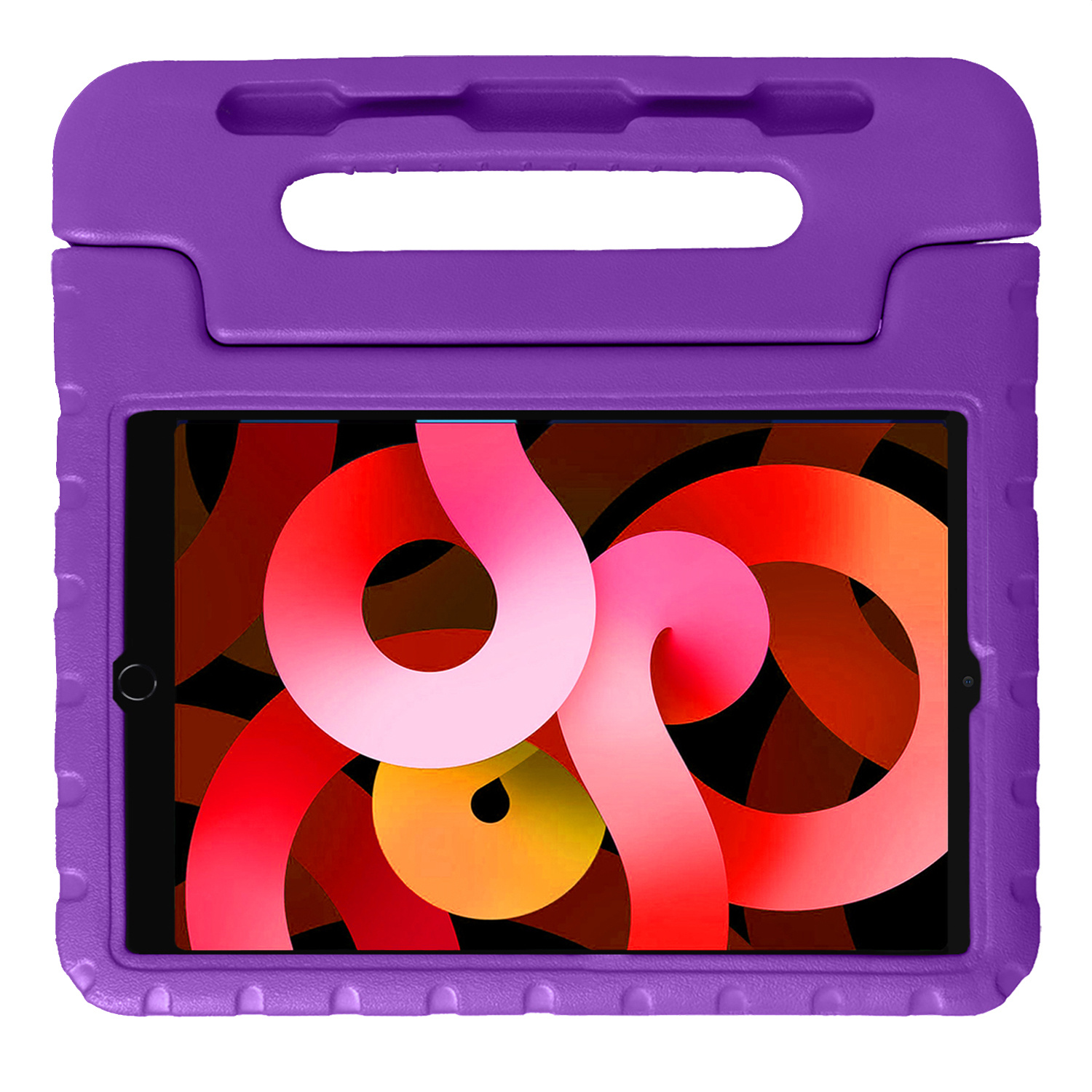 BASEY. Hoesje Geschikt voor iPad Air 2022 Hoesje Kinder Hoes Shockproof Kinderhoes - Kindvriendelijk Hoesje Geschikt voor iPad Air 5 2022 Hoes Kids Case - Paars