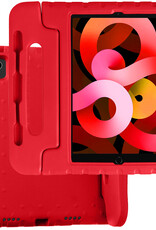 BASEY. Hoesje Geschikt voor iPad Air 2022 Hoesje Kinder Hoes Shockproof Kinderhoes - Kindvriendelijk Hoesje Geschikt voor iPad Air 5 2022 Hoes Kids Case - Rood