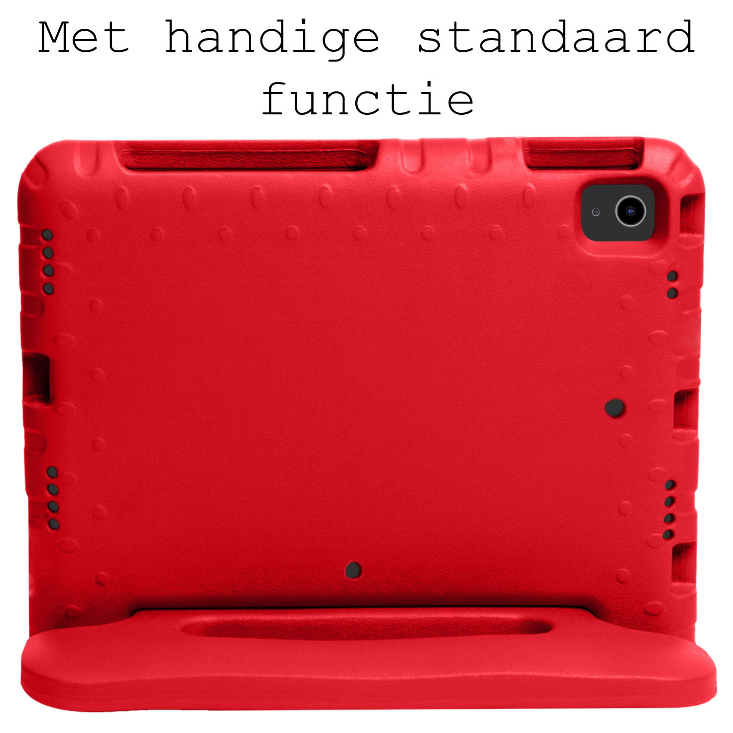 BASEY. Hoesje Geschikt voor iPad Air 2022 Hoesje Kinder Hoes Shockproof Kinderhoes - Kindvriendelijk Hoesje Geschikt voor iPad Air 5 2022 Hoes Kids Case - Rood