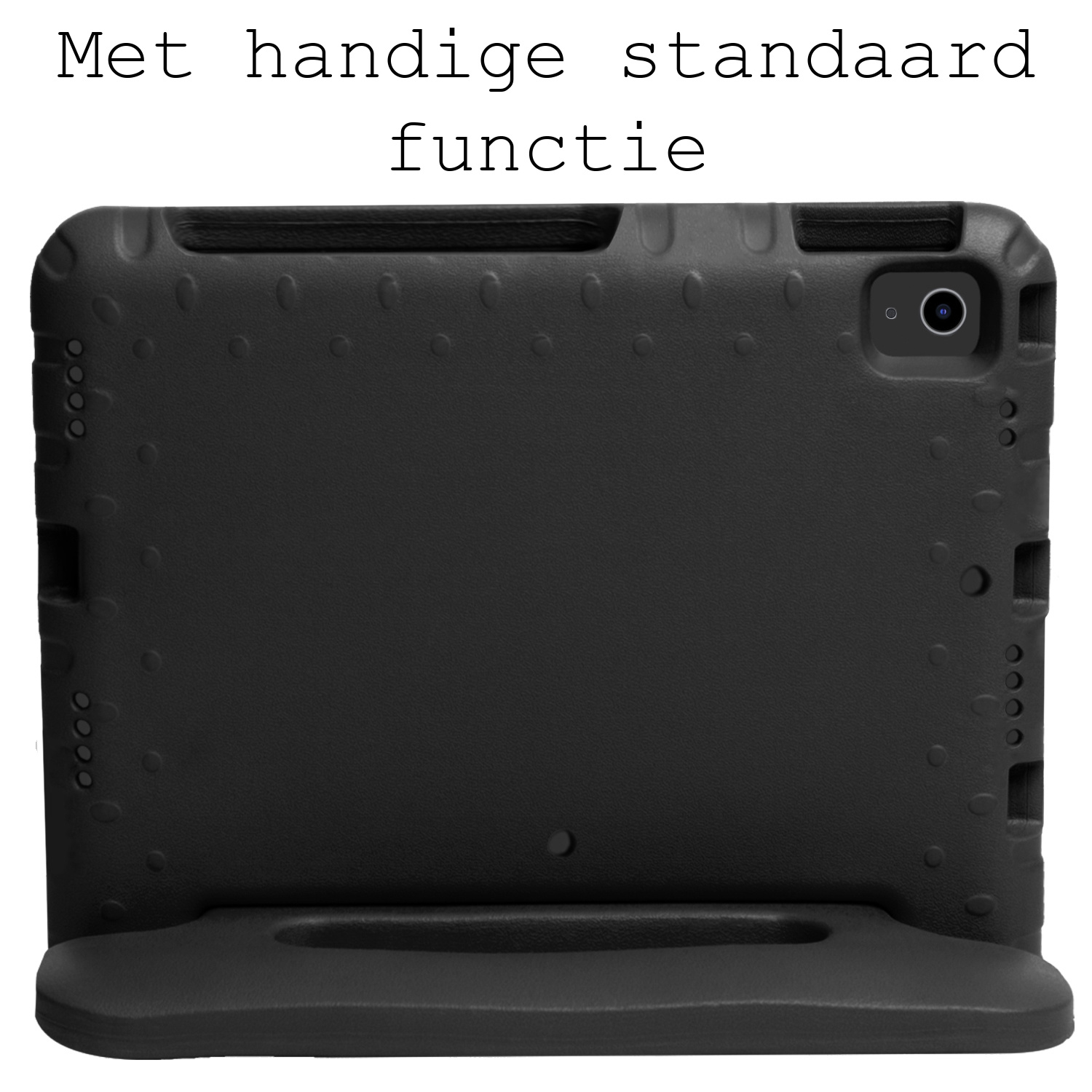 BASEY. Hoesje Geschikt voor iPad Air 2022 Hoesje Kinder Hoes Shockproof Kinderhoes - Kindvriendelijk Hoesje Geschikt voor iPad Air 5 2022 Hoes Kids Case - Zwart