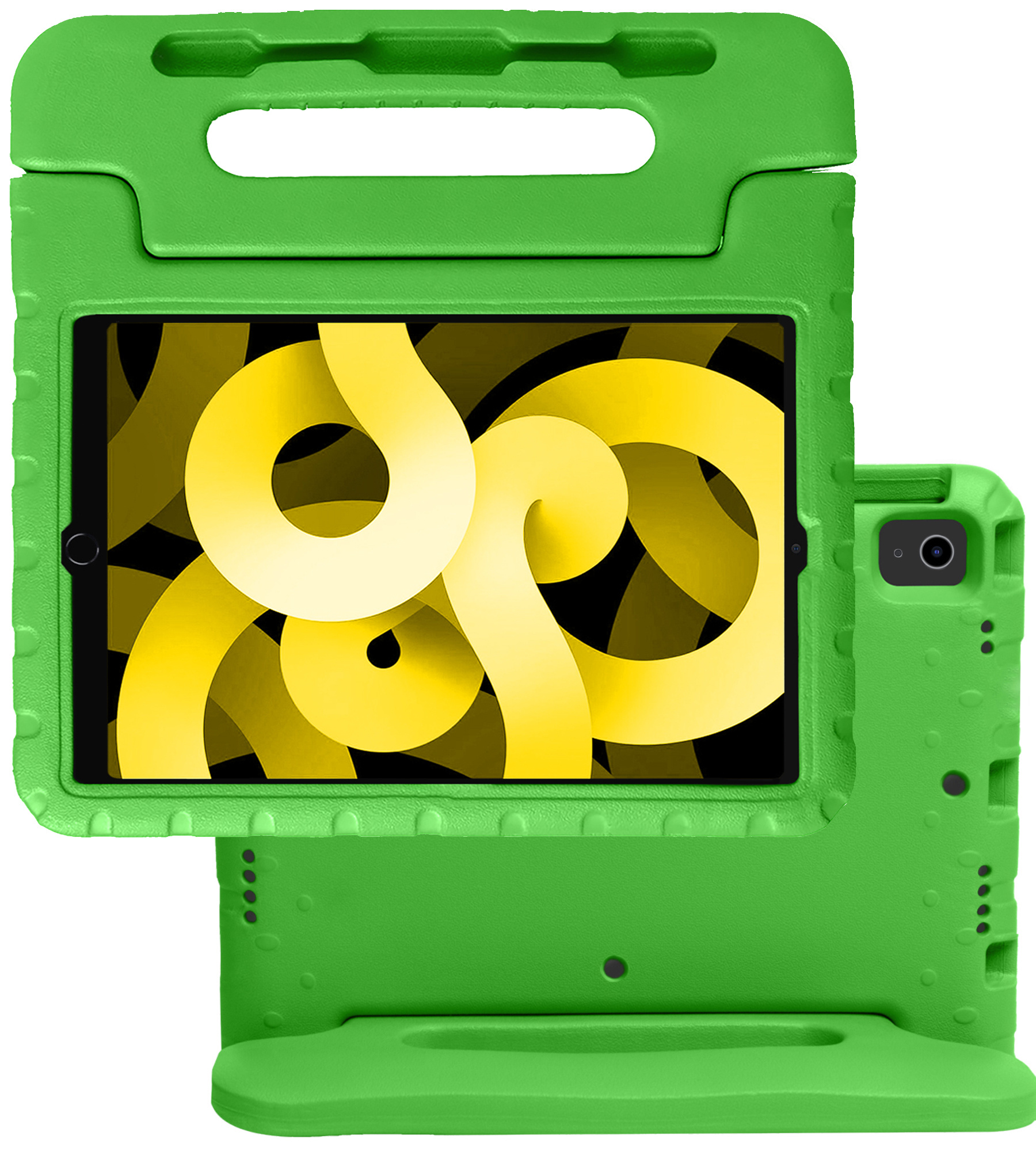 NoXx Hoesje Geschikt voor iPad Air 2022 Hoesje Kinderhoes Shockproof Hoes Kids Case - Groen