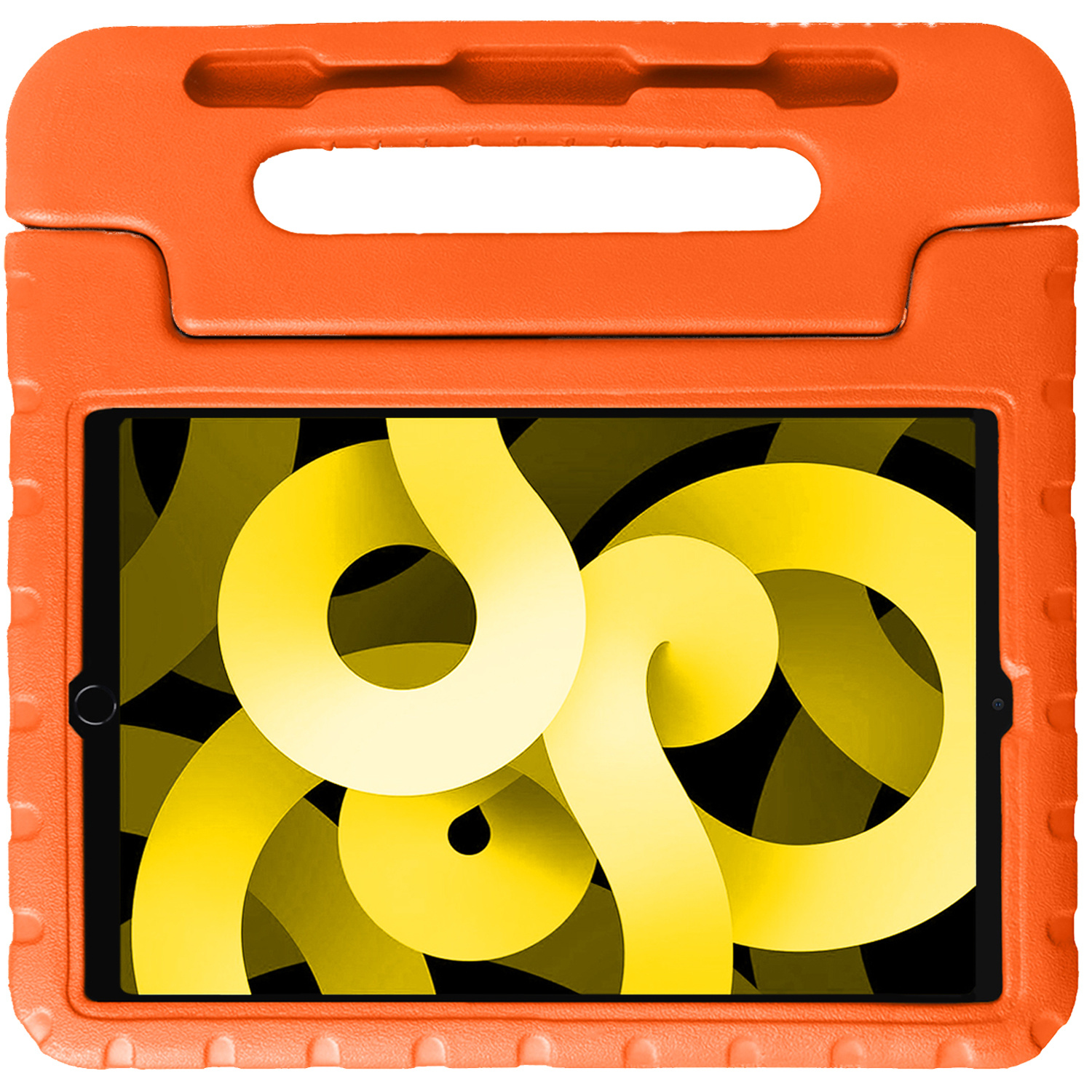 NoXx Hoesje Geschikt voor iPad Air 2022 Hoesje Kinderhoes Shockproof Hoes Kids Case - Oranje