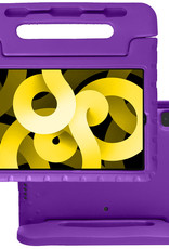 NoXx Hoesje Geschikt voor iPad Air 2022 Hoesje Kinderhoes Shockproof Hoes Kids Case - Paars