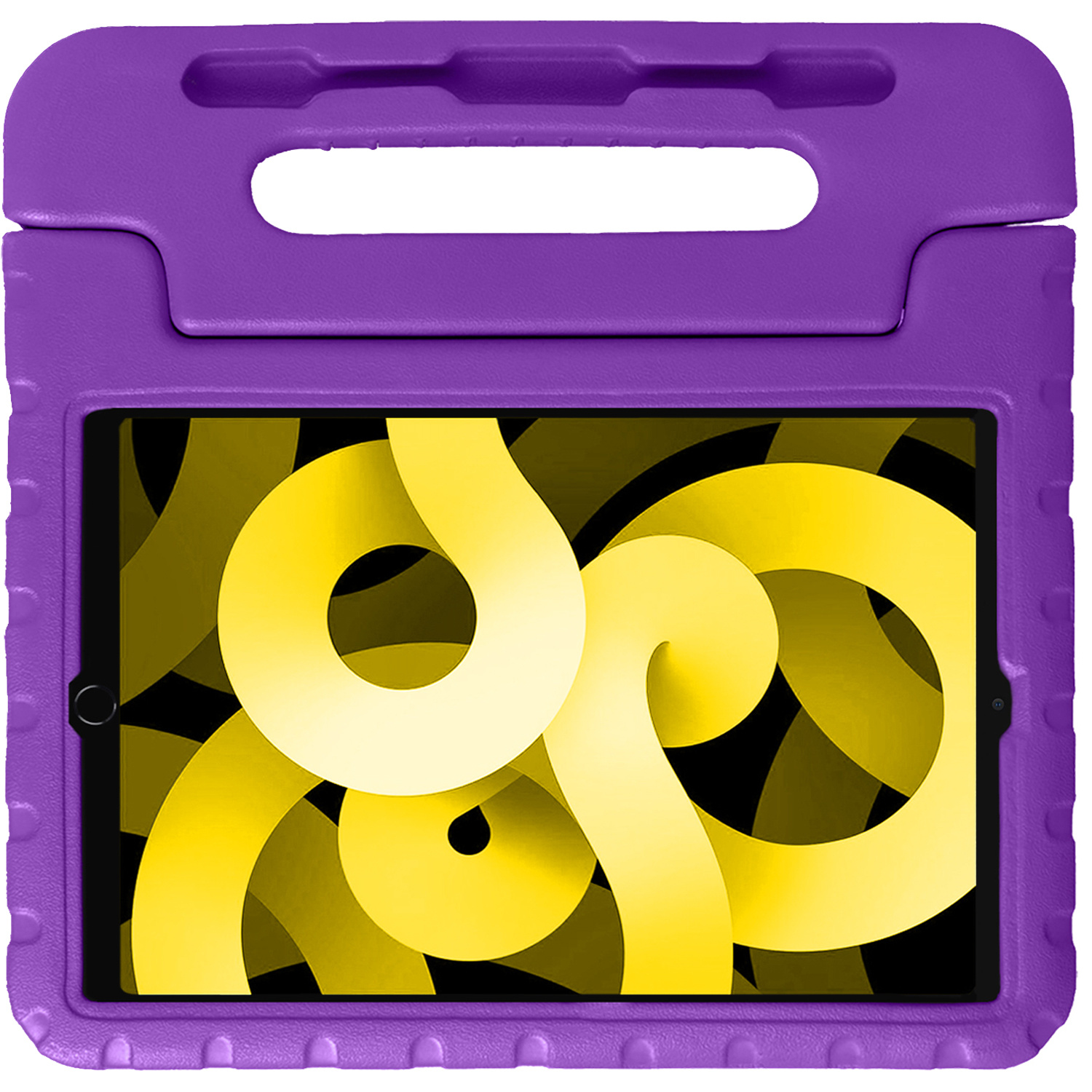 NoXx Hoesje Geschikt voor iPad Air 2022 Hoesje Kinderhoes Shockproof Hoes Kids Case - Paars