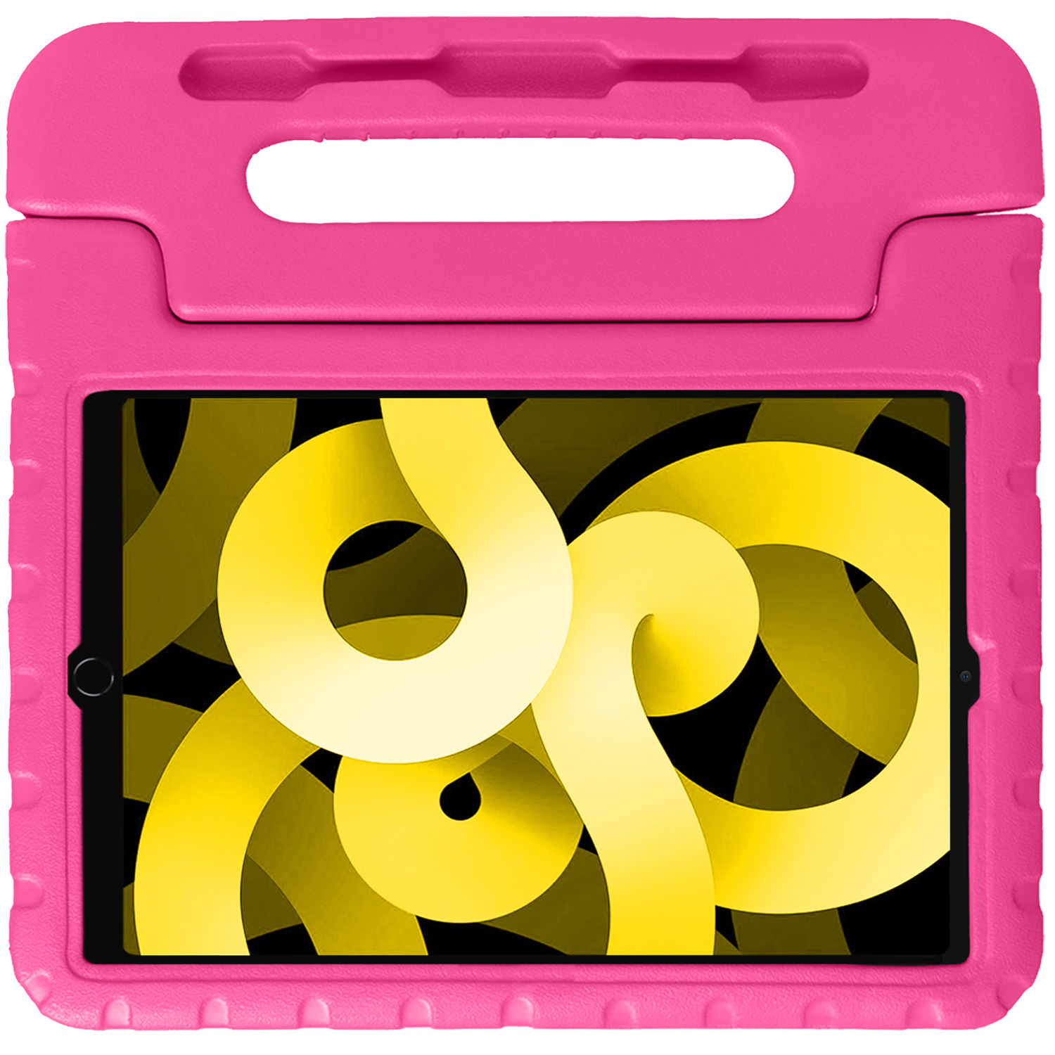NoXx Hoesje Geschikt voor iPad Air 2022 Hoesje Kinderhoes Shockproof Hoes Kids Case - Roze