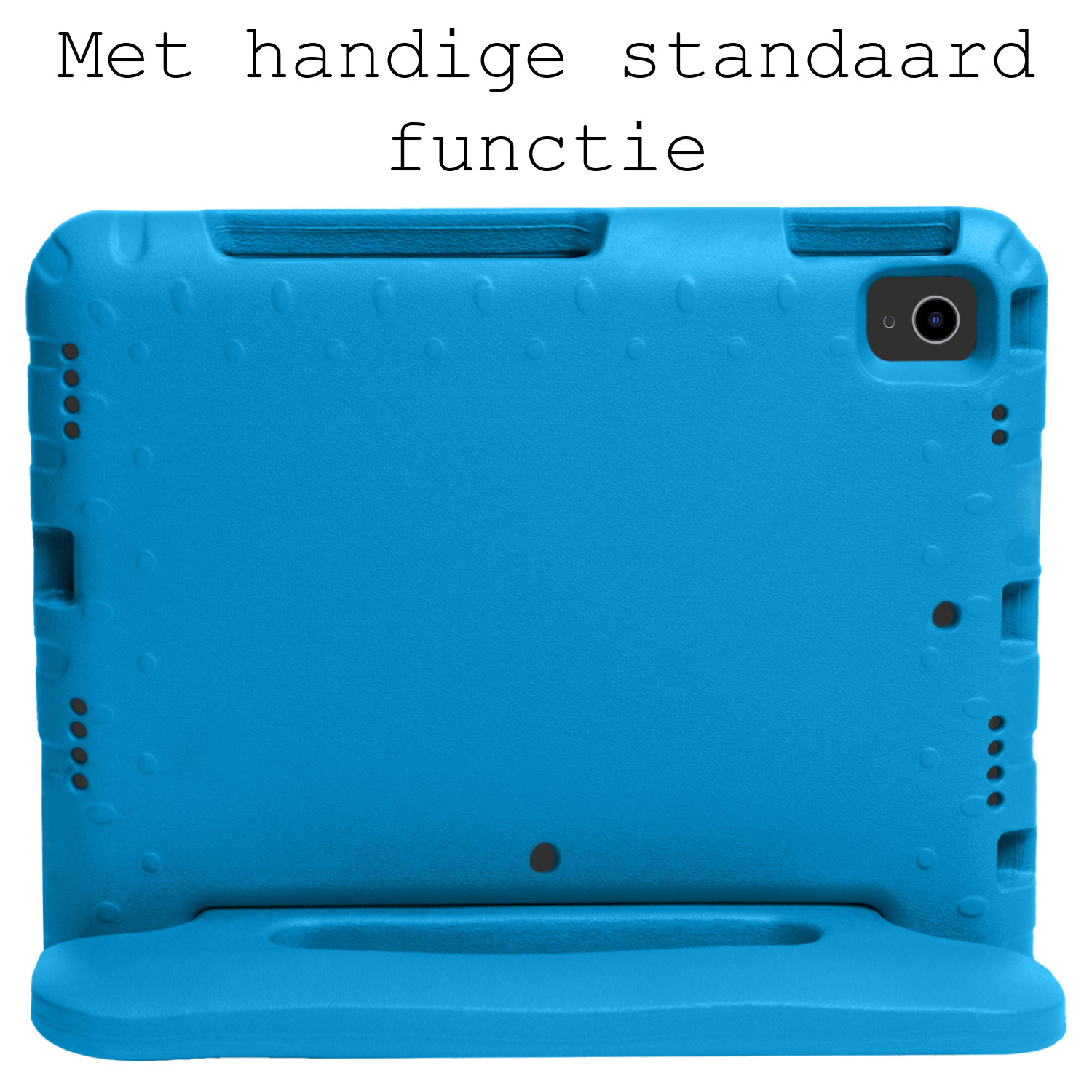 BASEY. Hoesje Geschikt voor iPad Air 2022 Hoesje Kinder Hoes Shockproof Kinderhoes Met Screenprotector - Kindvriendelijk Hoesje Geschikt voor iPad Air 5 2022 Hoes Kids Case - Blauw
