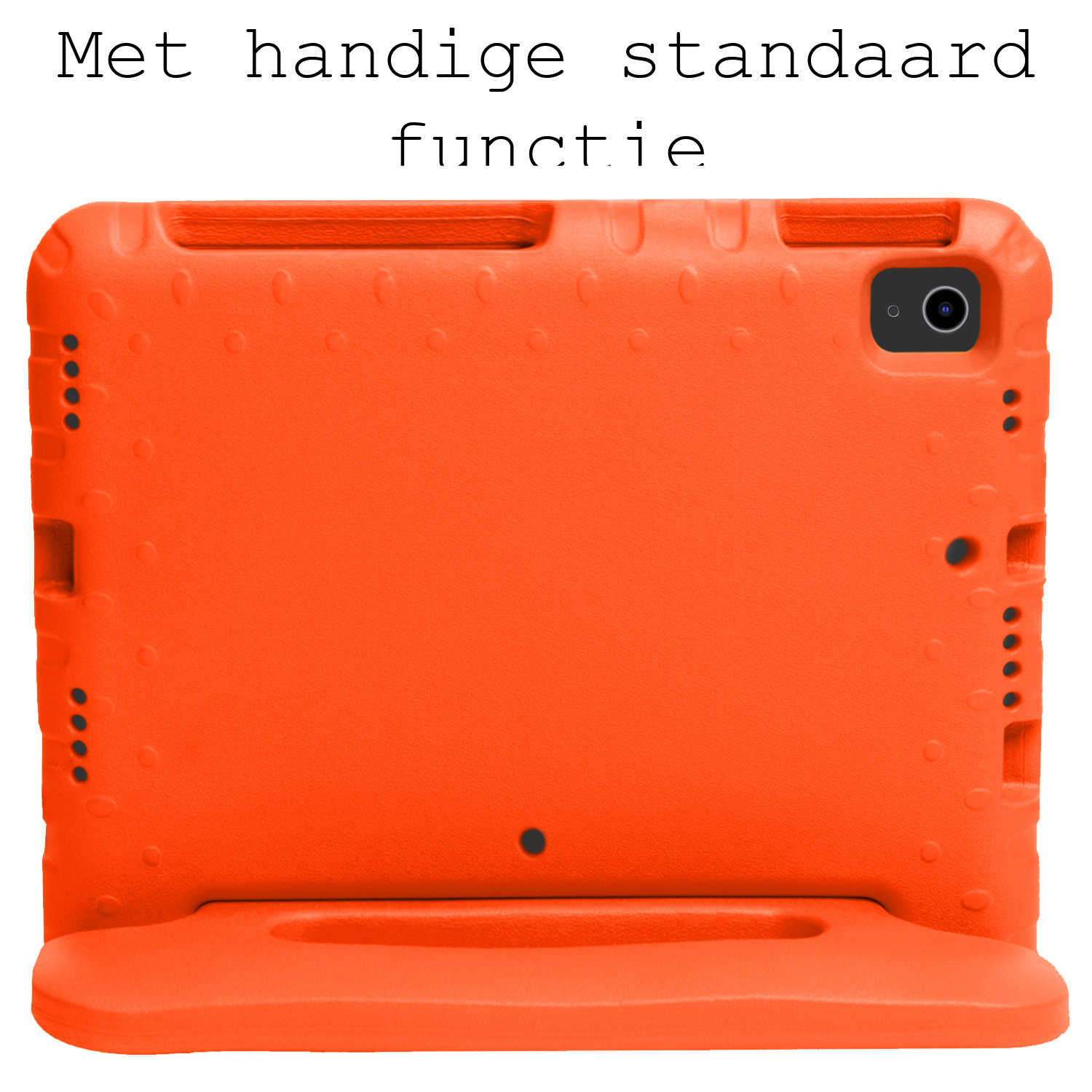 BASEY. Hoesje Geschikt voor iPad Air 2022 Hoesje Kinder Hoes Shockproof Kinderhoes Met Screenprotector - Kindvriendelijk Hoesje Geschikt voor iPad Air 5 2022 Hoes Kids Case - Oranje