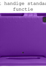 BASEY. Hoesje Geschikt voor iPad Air 2022 Hoesje Kinder Hoes Shockproof Kinderhoes Met Screenprotector - Kindvriendelijk Hoesje Geschikt voor iPad Air 5 2022 Hoes Kids Case - Paars