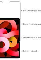 BASEY. Hoesje Geschikt voor iPad Air 2022 Hoesje Kinder Hoes Shockproof Kinderhoes Met Screenprotector - Kindvriendelijk Hoesje Geschikt voor iPad Air 5 2022 Hoes Kids Case - Rood