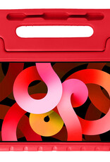 BASEY. Hoesje Geschikt voor iPad Air 2022 Hoesje Kinder Hoes Shockproof Kinderhoes Met Screenprotector - Kindvriendelijk Hoesje Geschikt voor iPad Air 5 2022 Hoes Kids Case - Rood