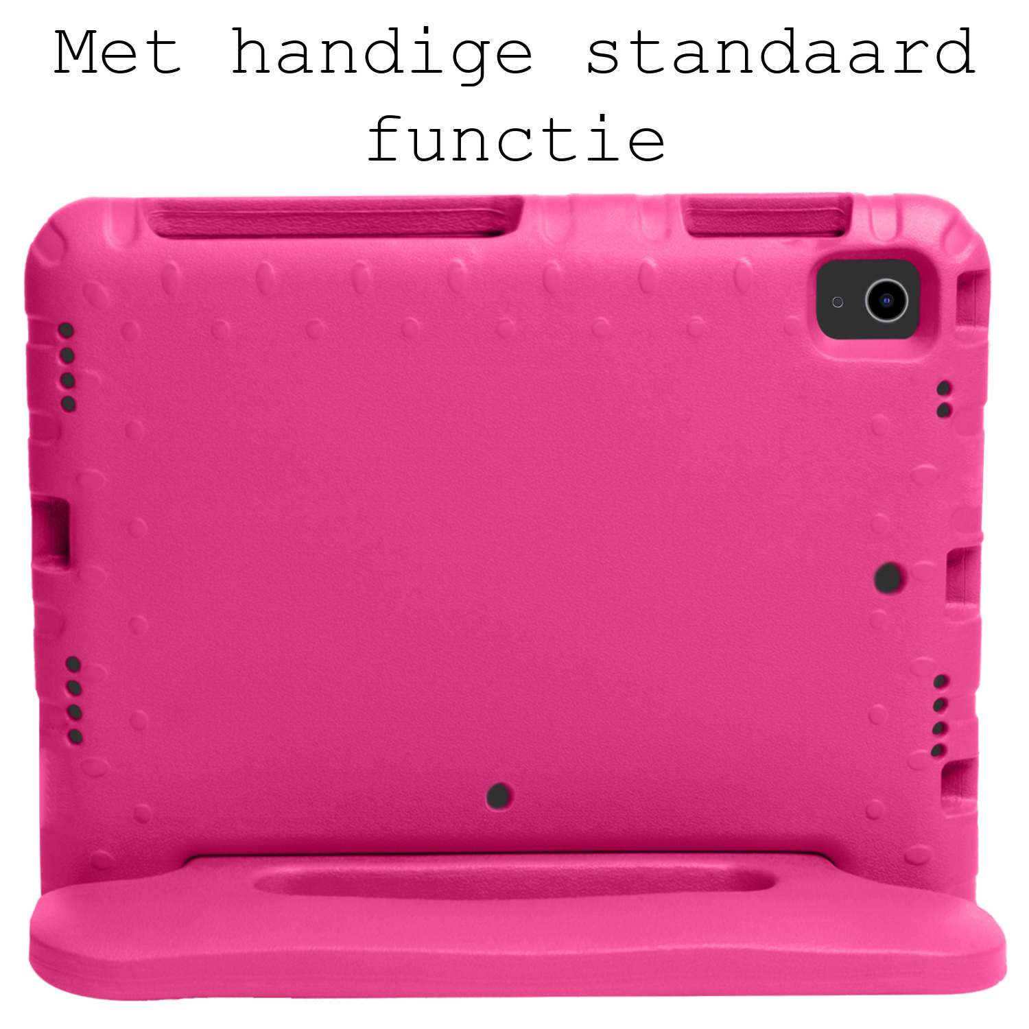 BASEY. Hoesje Geschikt voor iPad Air 2022 Hoesje Kinder Hoes Shockproof Kinderhoes Met Screenprotector - Kindvriendelijk Hoesje Geschikt voor iPad Air 5 2022 Hoes Kids Case - Roze