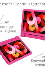 BASEY. Hoesje Geschikt voor iPad Air 2022 Hoesje Kinder Hoes Shockproof Kinderhoes Met Screenprotector - Kindvriendelijk Hoesje Geschikt voor iPad Air 5 2022 Hoes Kids Case - Roze