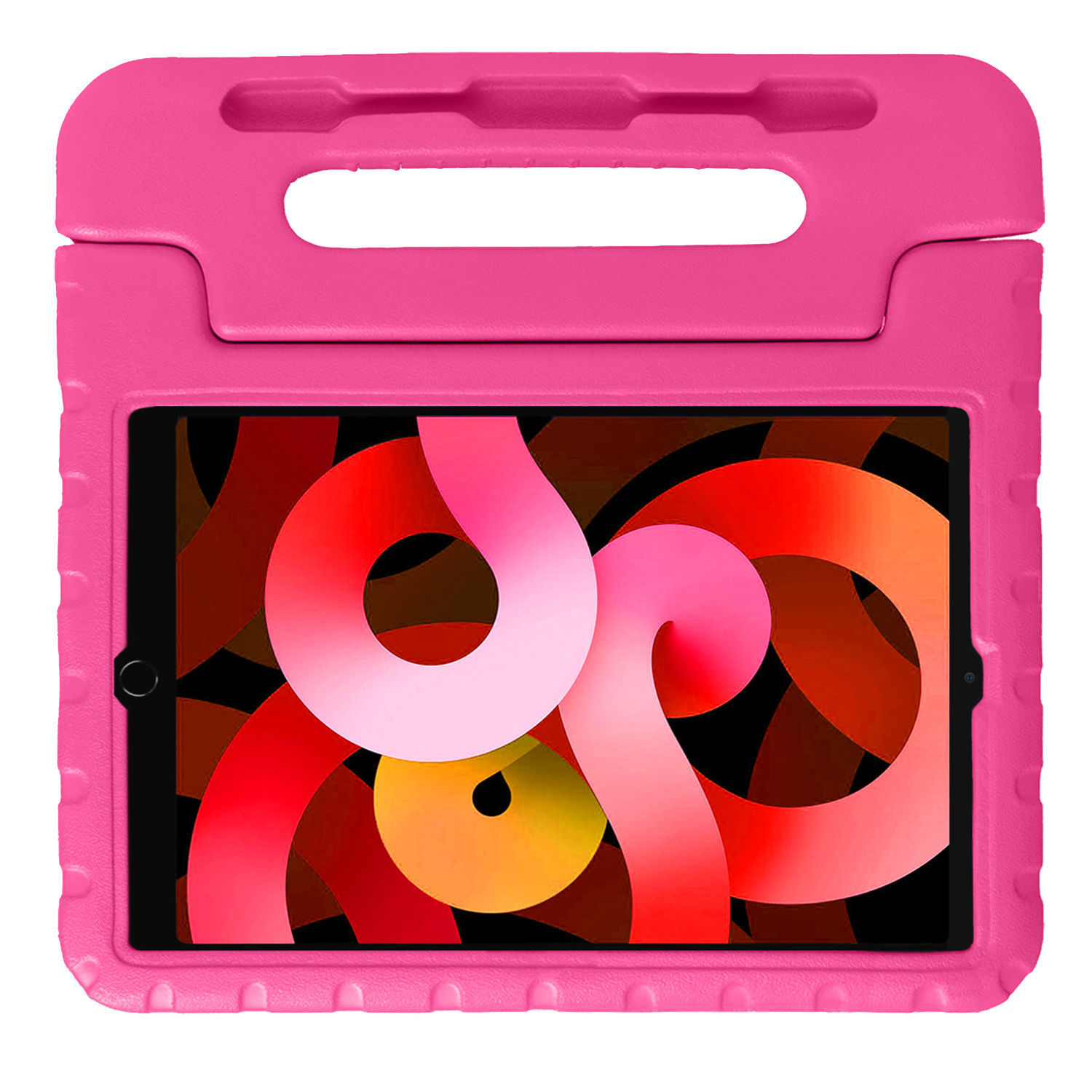 BASEY. Hoesje Geschikt voor iPad Air 2022 Hoesje Kinder Hoes Shockproof Kinderhoes Met Screenprotector - Kindvriendelijk Hoesje Geschikt voor iPad Air 5 2022 Hoes Kids Case - Roze