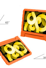 NoXx Hoesje Geschikt voor iPad Air 2022 Hoesje Kinderhoes Shockproof Hoes Kids Case Met Screenprotector - Oranje