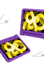 NoXx Hoesje Geschikt voor iPad Air 2022 Hoesje Kinderhoes Shockproof Hoes Kids Case Met Screenprotector - Paars