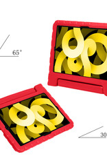 NoXx Hoesje Geschikt voor iPad Air 2022 Hoesje Kinderhoes Shockproof Hoes Kids Case Met Screenprotector - Rood