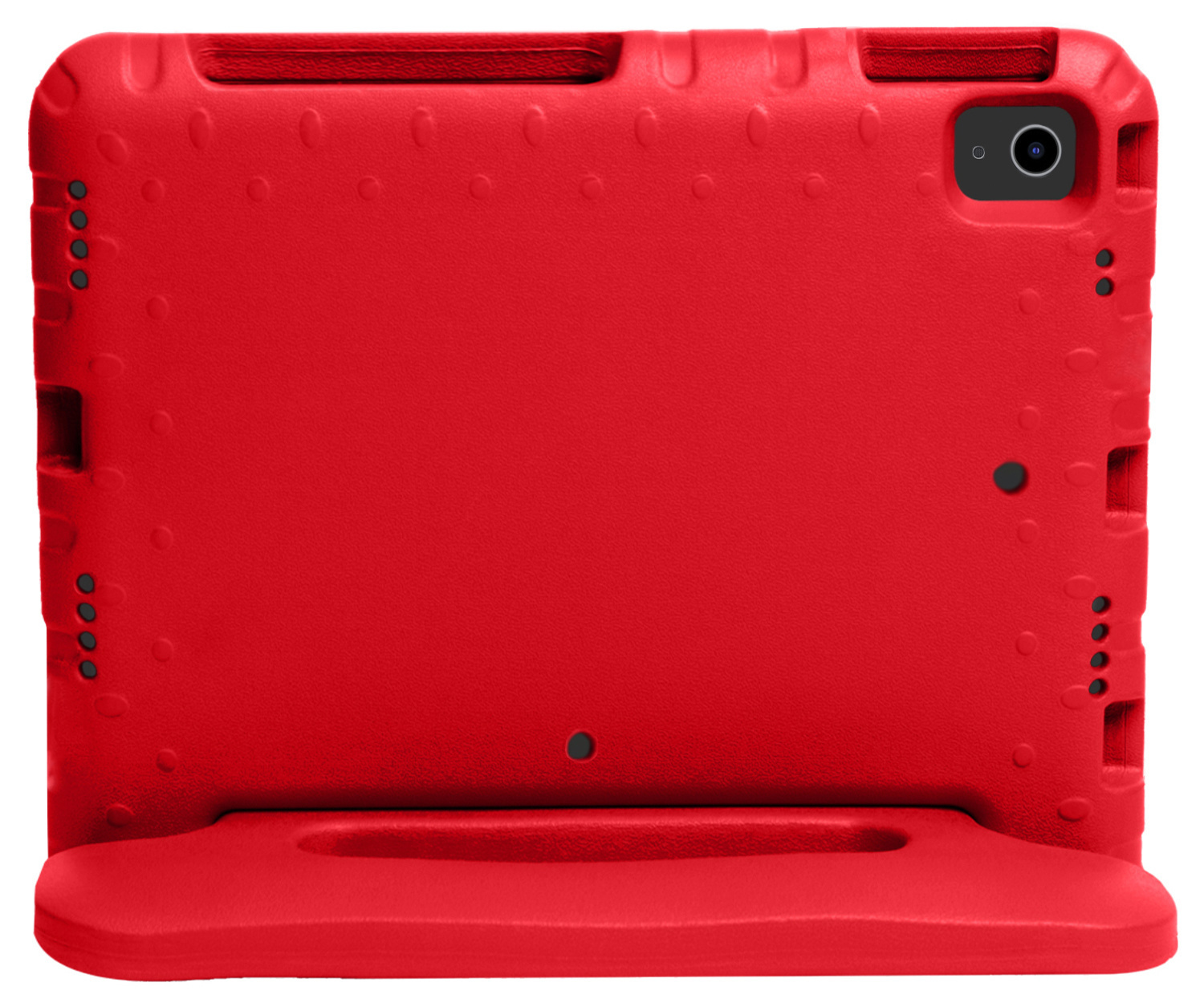 Nomfy Hoes Geschikt voor iPad Air 2022 Hoes Bumper Kindvriendelijk Kids Case Kinderhoes Met Screenprotector - Hoesje Geschikt voor iPad Air 5 2022 Hoesje Shockproof Cover Hoes - Rood