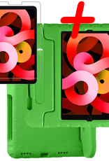 BASEY. Hoesje Geschikt voor iPad Air 2022 Hoesje Kinder Hoes Shockproof Kinderhoes Met Screenprotector - Kindvriendelijk Hoesje Geschikt voor iPad Air 5 2022 Hoes Kids Case - Groen