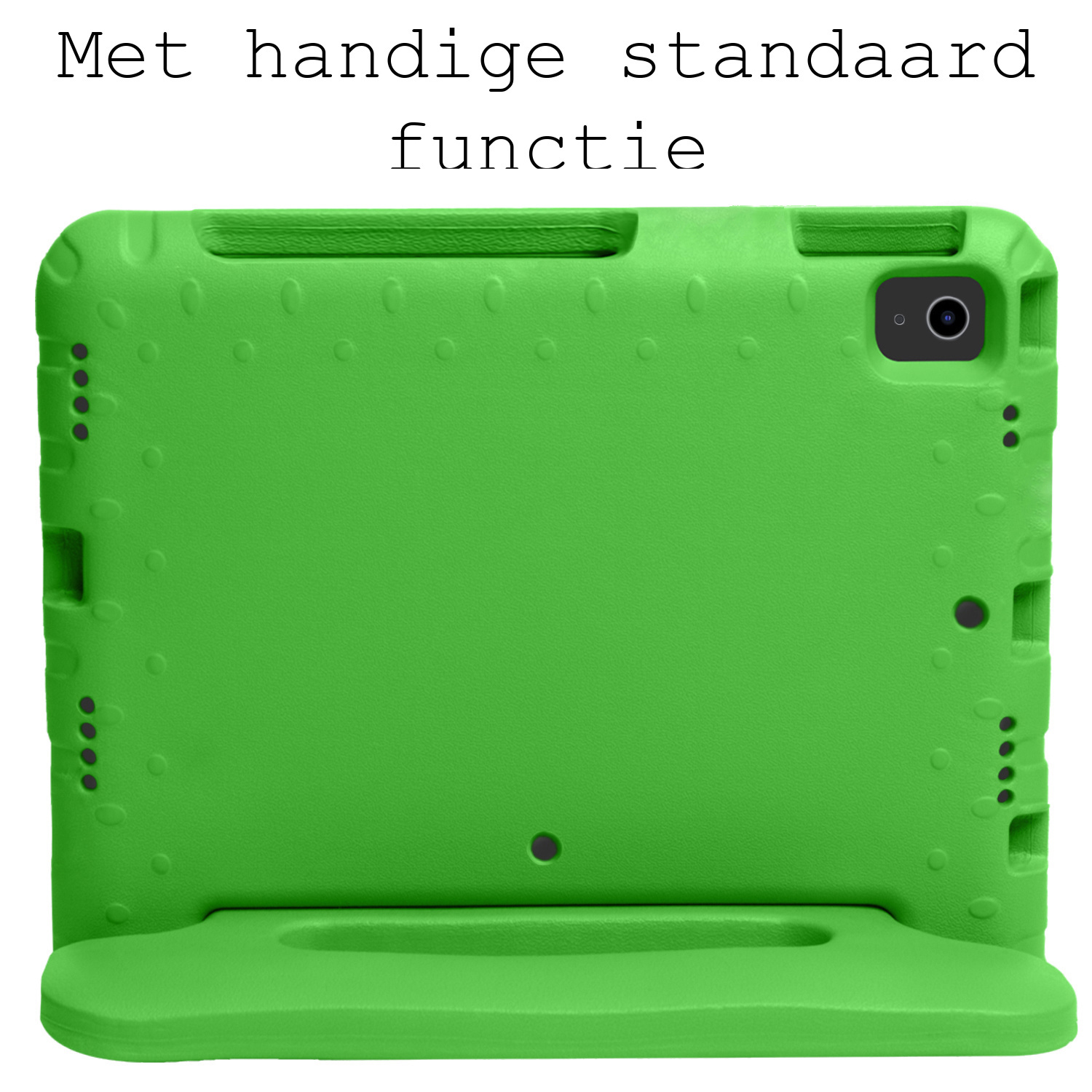 BASEY. Hoesje Geschikt voor iPad Air 2022 Hoesje Kinder Hoes Shockproof Kinderhoes Met 2x Screenprotector - Kindvriendelijk Hoesje Geschikt voor iPad Air 5 2022 Hoes Kids Case - Groen