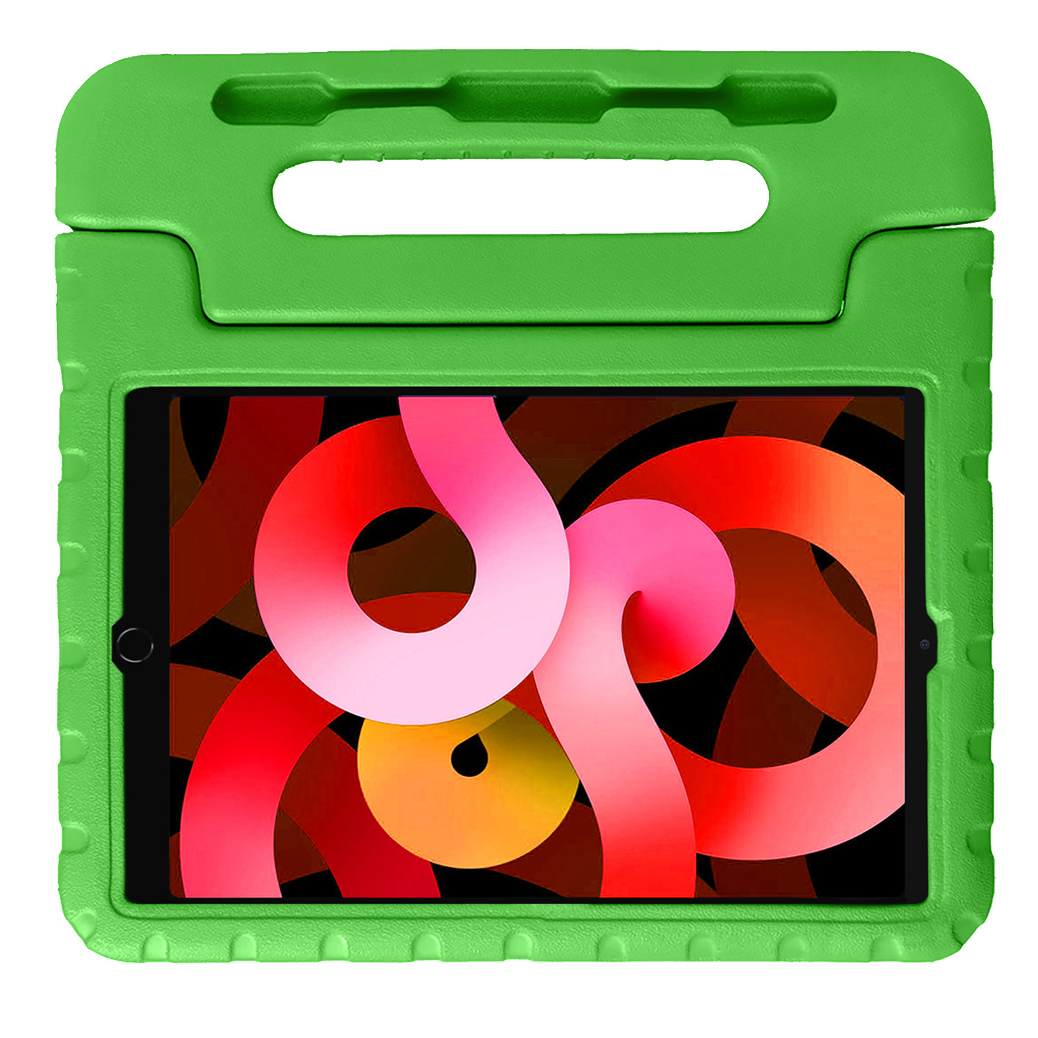 BASEY. Hoesje Geschikt voor iPad Air 2022 Hoesje Kinder Hoes Shockproof Kinderhoes Met 2x Screenprotector - Kindvriendelijk Hoesje Geschikt voor iPad Air 5 2022 Hoes Kids Case - Groen
