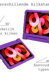 BASEY. Hoesje Geschikt voor iPad Air 2022 Hoesje Kinder Hoes Shockproof Kinderhoes Met 2x Screenprotector - Kindvriendelijk Hoesje Geschikt voor iPad Air 5 2022 Hoes Kids Case - Paars