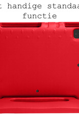 BASEY. Hoesje Geschikt voor iPad Air 2022 Hoesje Kinder Hoes Shockproof Kinderhoes Met 2x Screenprotector - Kindvriendelijk Hoesje Geschikt voor iPad Air 5 2022 Hoes Kids Case - Rood