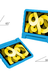 NoXx Hoesje Geschikt voor iPad Air 2022 Hoesje Kinderhoes Shockproof Hoes Kids Case Met 2x Screenprotector - Blauw