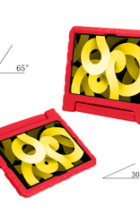 NoXx Hoesje Geschikt voor iPad Air 2022 Hoesje Kinderhoes Shockproof Hoes Kids Case Met 2x Screenprotector - Rood