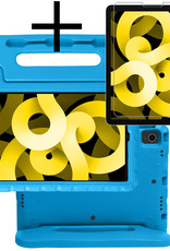 NoXx Hoesje Geschikt voor iPad Air 2022 Hoesje Kinderhoes Shockproof Hoes Kids Case Met Screenprotector - Blauw