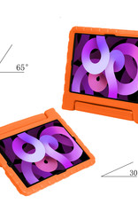 Nomfy Hoes Geschikt voor iPad Air 2022 Hoes Bumper Kindvriendelijk Kids Case Kinderhoes Met 2x Screenprotector - Hoesje Geschikt voor iPad Air 5 2022 Hoesje Shockproof Cover Hoes - Oranje