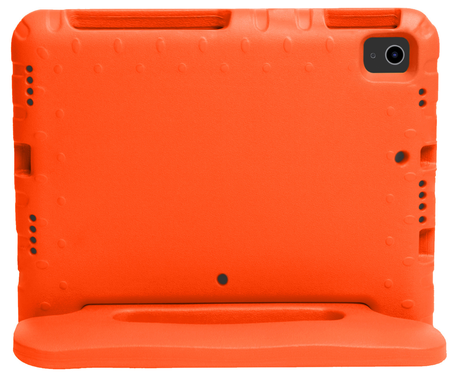 Nomfy Hoes Geschikt voor iPad Air 2022 Hoes Bumper Kindvriendelijk Kids Case Kinderhoes Met 2x Screenprotector - Hoesje Geschikt voor iPad Air 5 2022 Hoesje Shockproof Cover Hoes - Oranje