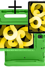 NoXx Hoesje Geschikt voor iPad Air 2022 Hoesje Kinderhoes Shockproof Hoes Kids Case Met Screenprotector - Groen