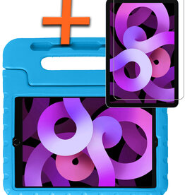 Nomfy Nomfy iPad Air 5 Kinderhoes Met Screenprotector - Blauw
