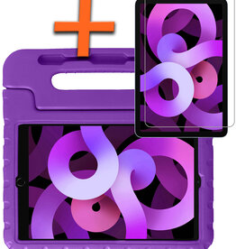 Nomfy Nomfy iPad Air 5 Kinderhoes Met Screenprotector - Paars