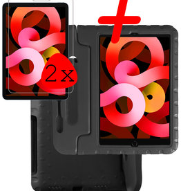 BASEY. BASEY. iPad Air 5 Kinderhoes Met 2x Screenprotector - Zwart